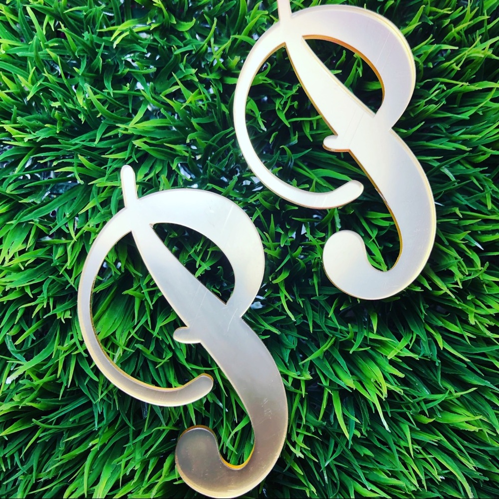 Custom Name Initial Acrylic Statement earrings